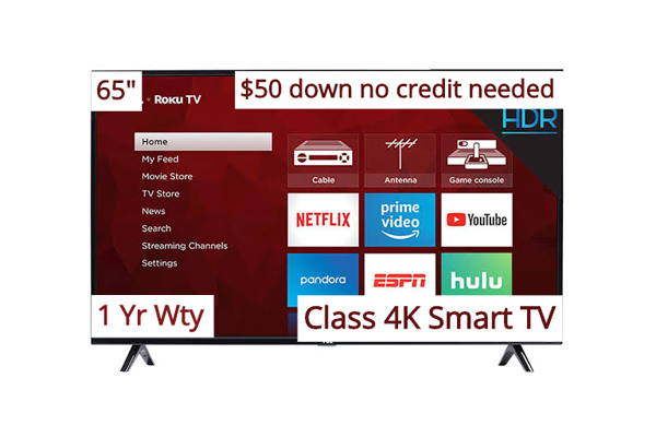 TCL 65″ Class 4K (2160P) Smart LED TV  (LOCAL PICKUP ONLY) NO SHIPPING