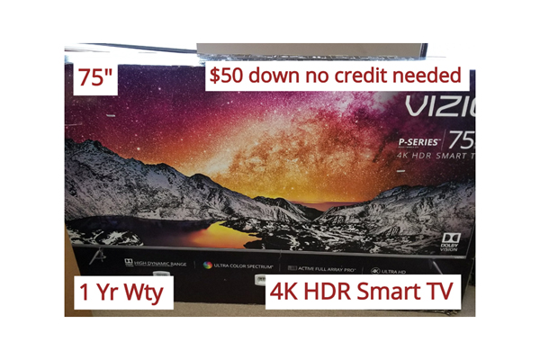 VIZIO 75″ Class 4K (2160P) Smart LED TV (LOCAL PICKUP ONLY) NO SHIPPING